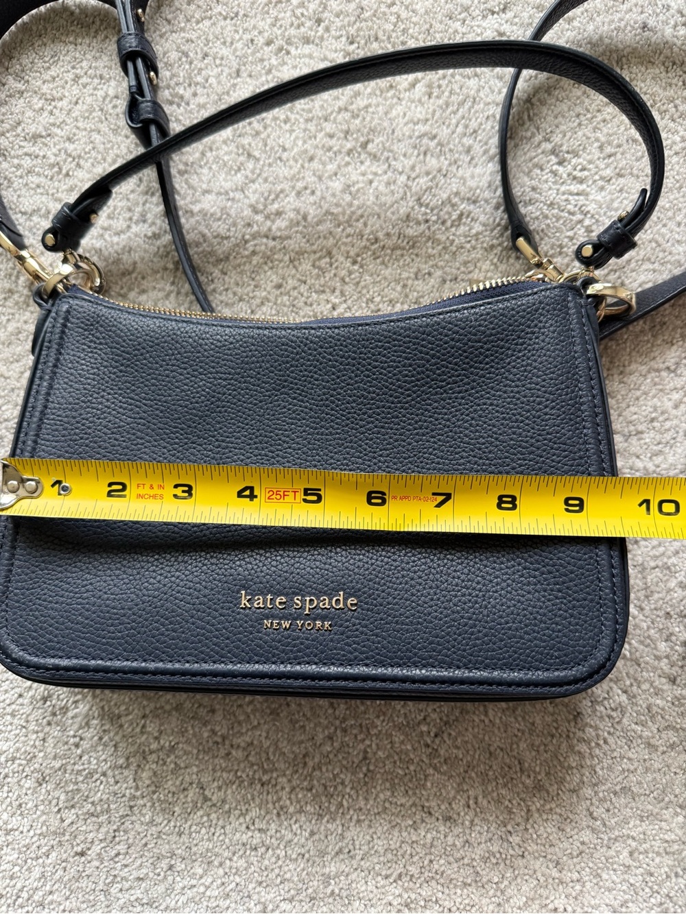 kate spade New York Navy Pebbled Leather Crossbody Bag - Picture 6 of 8